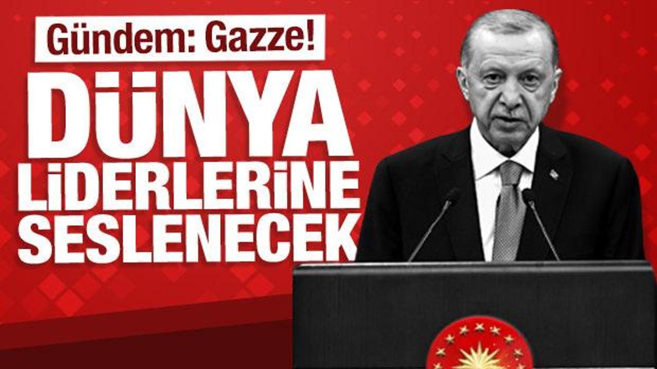 Erdoğan dünya liderlerine seslenecek: Gündem Gazze'deki katliam