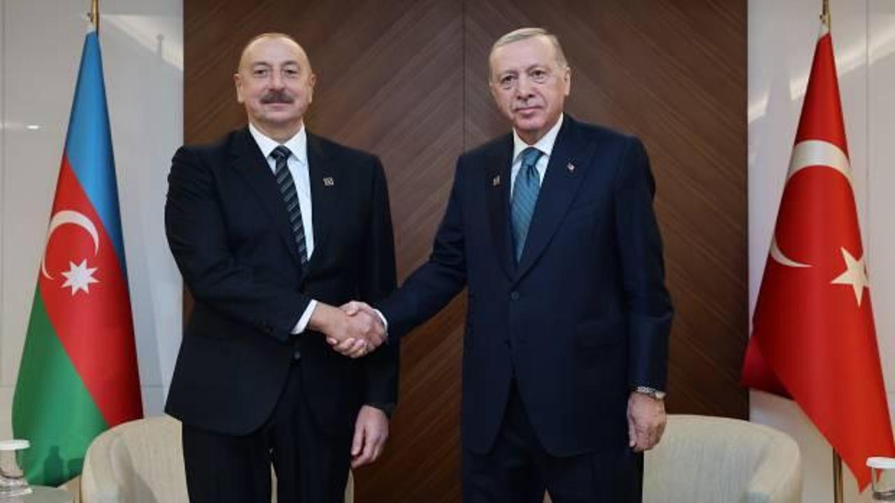 Erdoğan, Kırgızistan'da Aliyev ile görüştü