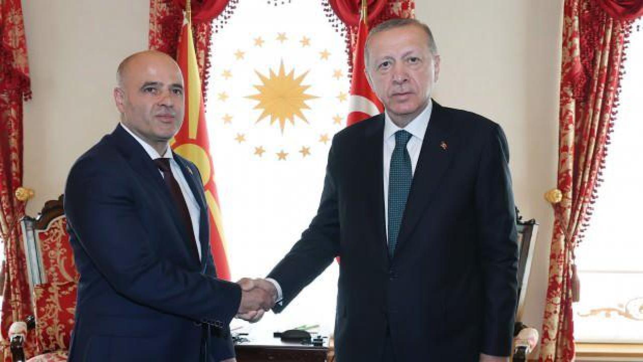 Erdoğan Kuzey Makedonya Başbakanı Kovacevski'yi kabul etti
