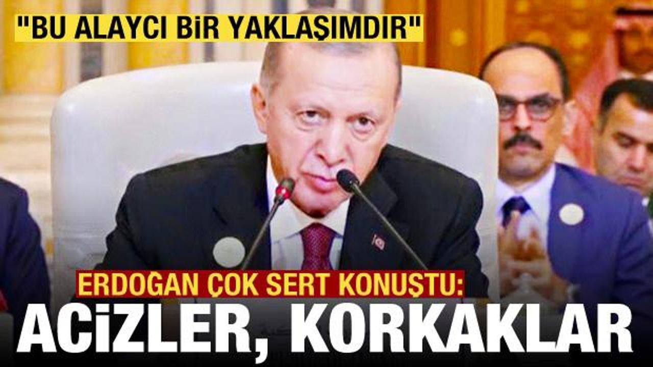 Erdoğan'dan Batı'ya Gazze tepkisi: Bu acizliktir, korkaklıktır