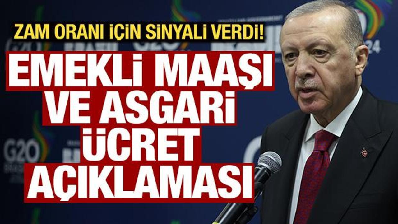 Erdoğan’dan emekli maaşı ve asgari ücret açıklaması! Zam oranı için sinyali verdi