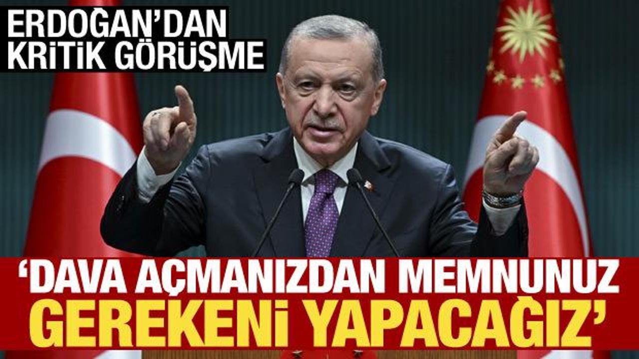 Erdoğan'dan önemli görüşme: Azami çaba göstereceğiz