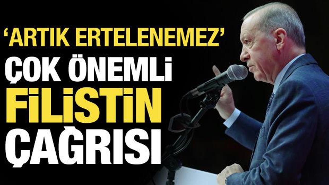 Erdoğan'dan son dakika Filistin açıklaması: Artık ertelenemez bir ihtiyaç