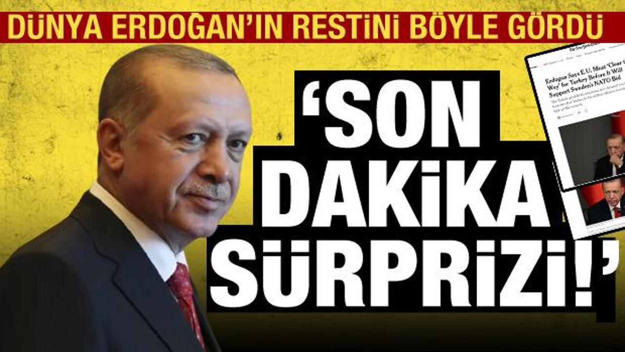 Erdoğan'ın resti dünya medyasında