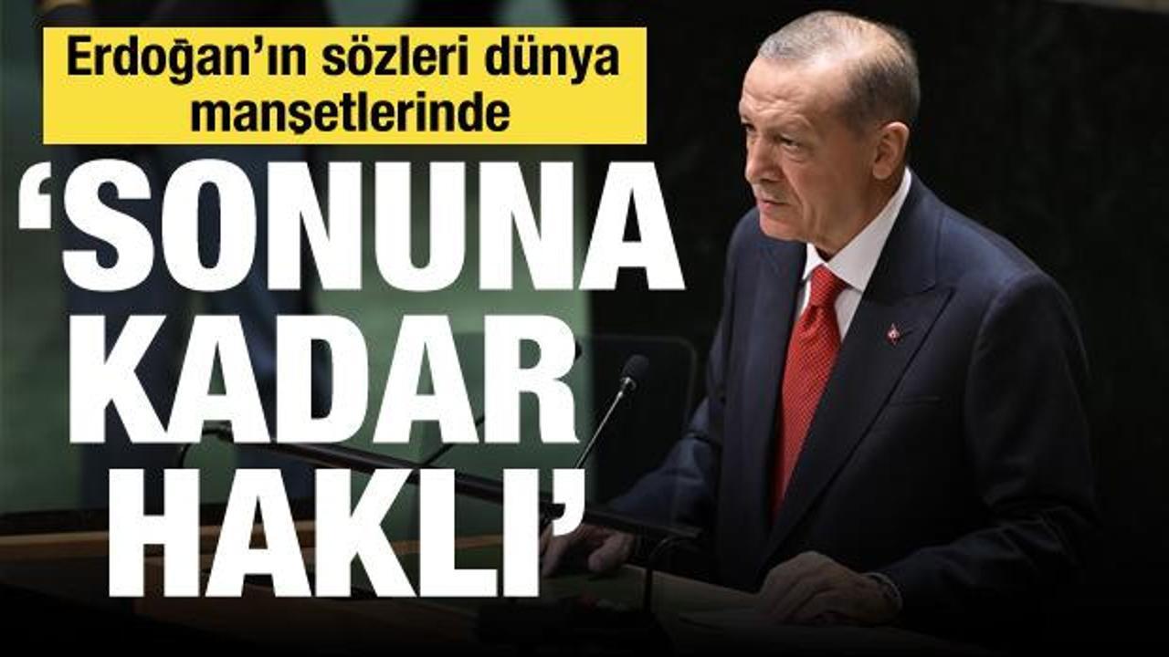 Erdoğan'ın sözleri dünya manşetlerinde