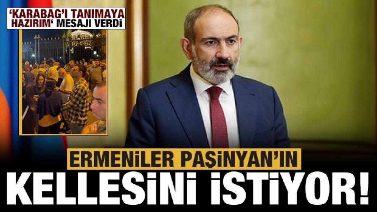 Ermeniler sokağa indi: Paşinyan'ın kellesini istiyorlar