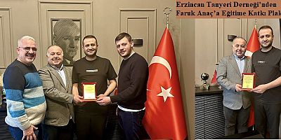 ERZİNCAN TANYERİ DERNEĞİ’NDEN FARUK ANAÇ’A EĞİTİME DESTEK TEŞEKKÜRÜ