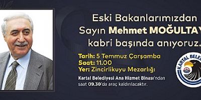 Eski Bakan Moğultay Vefatının 6'ncı Yılında Kabri Başında Anılacak