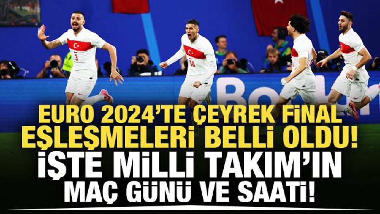 EURO 2024'te çeyrek final eşleşmeleri belli oldu!