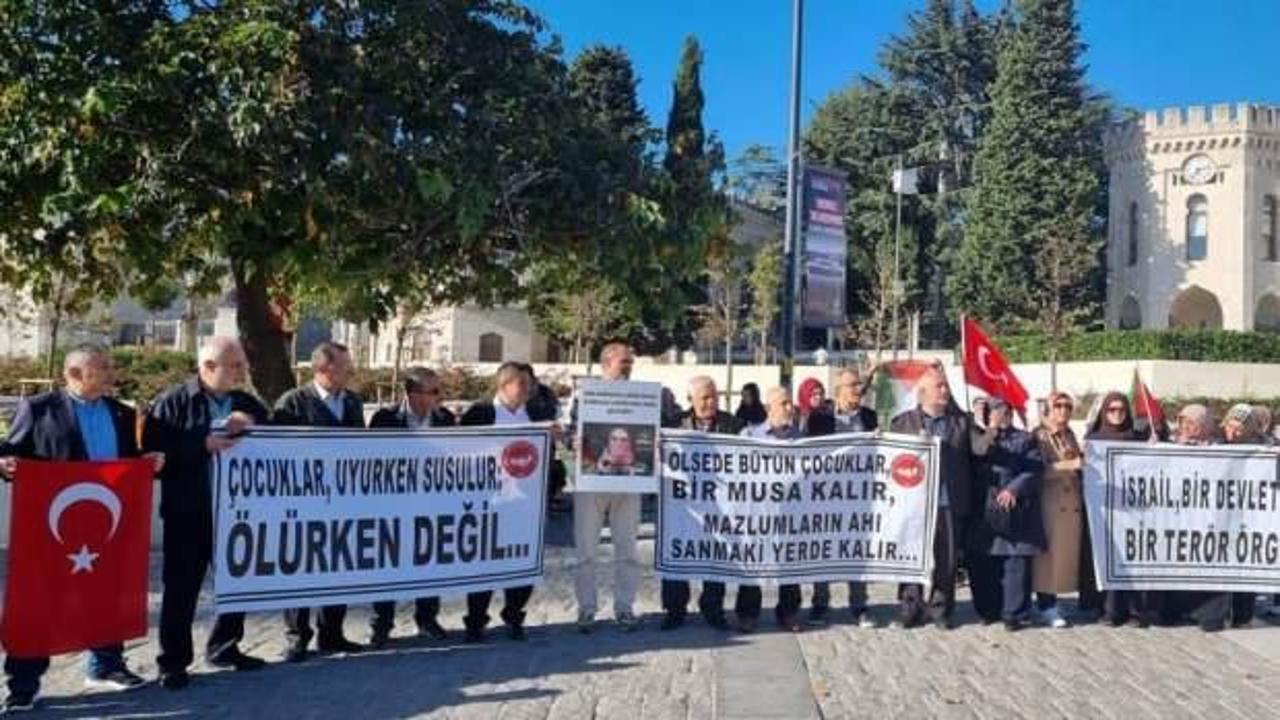 Fatih Muhtarlar Derneği üyelerinden İsrail'e tepki