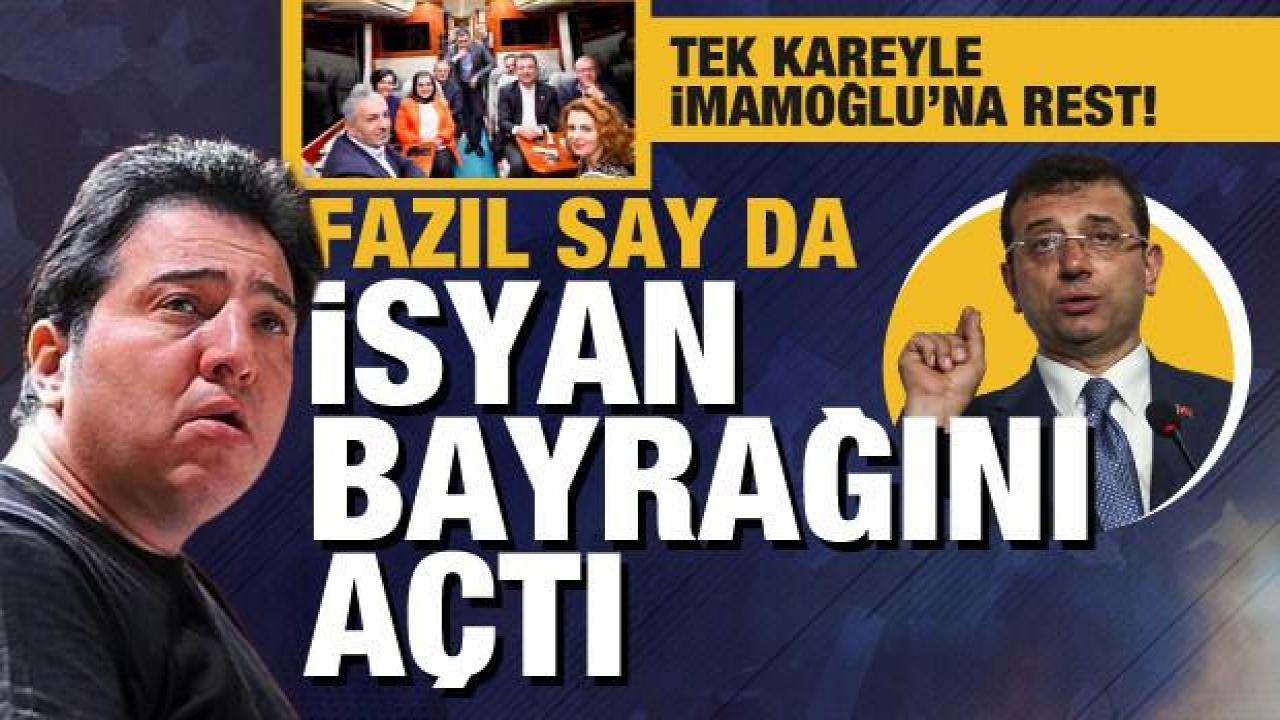 Fazıl Say da İmamoğlu'nun otobüs pozuna isyan bayrağı açtı: Şimdi ne olacak?