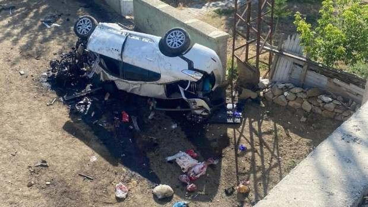 Feci kaza: Otomobil 5 metreden düştü: 3 ölü, 4 yaralı