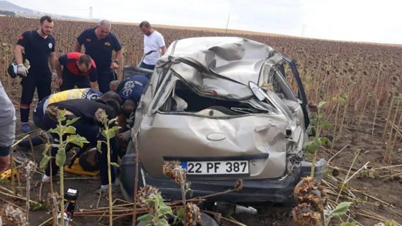 Feci kaza! Otomobil takla attı: 1 ölü, 2 yaralı