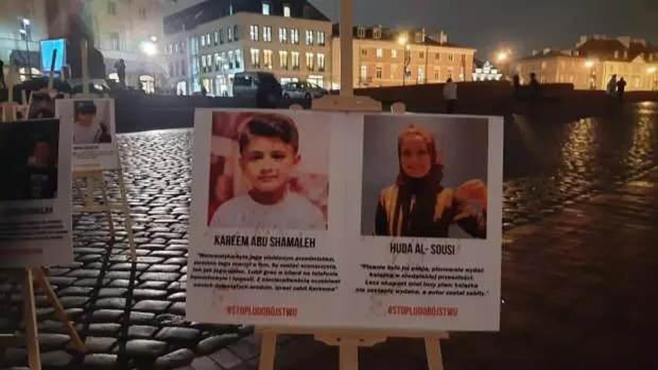 Filistinlilerden Polonya’da “Acımızı Haykırıyoruz” etkinliği