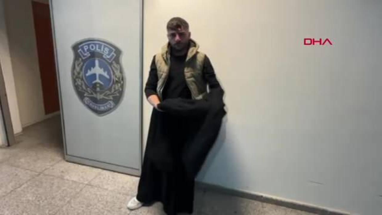 Firari hükümlü, kadın gibi giyinip havalimanına gelince yakalandı