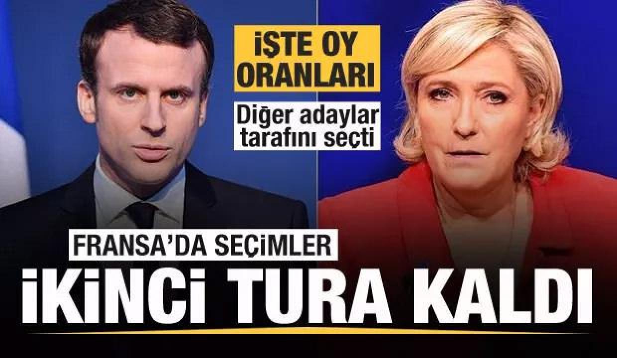 Fransa'da seçimler 2. tura kaldı! İşte oy oranları! Adaylar tarafını seçti