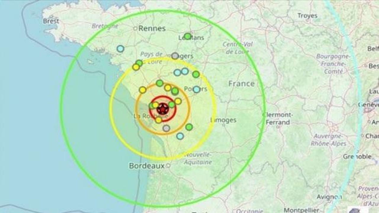 Fransa'daki deprem evlere hasar verdi