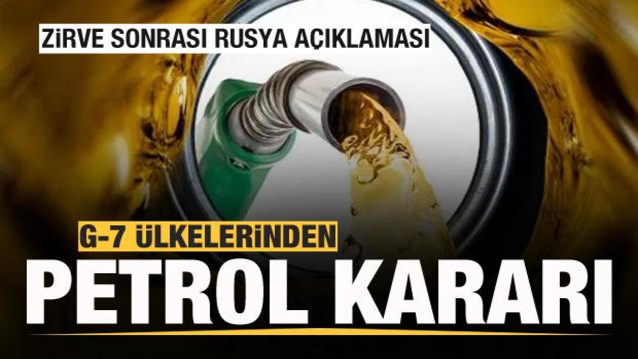 G7 ülkelerinden son dakika petrol kararı! Resmen duyurdular