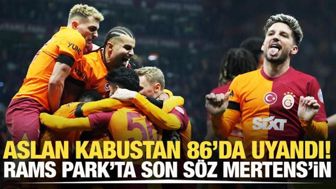 Galatasaray kabustan 86'da uyandı! Rams Park'ta son söz Mertens'in