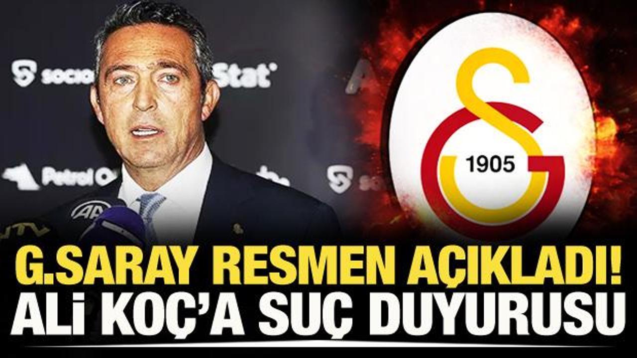 Galatasaray resmen açıkladı! Ali Koç'a suç duyurusu
