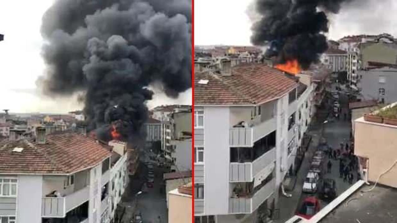 Gaziosmanpaşa'da yangın: Patlama sesleri duyuldu