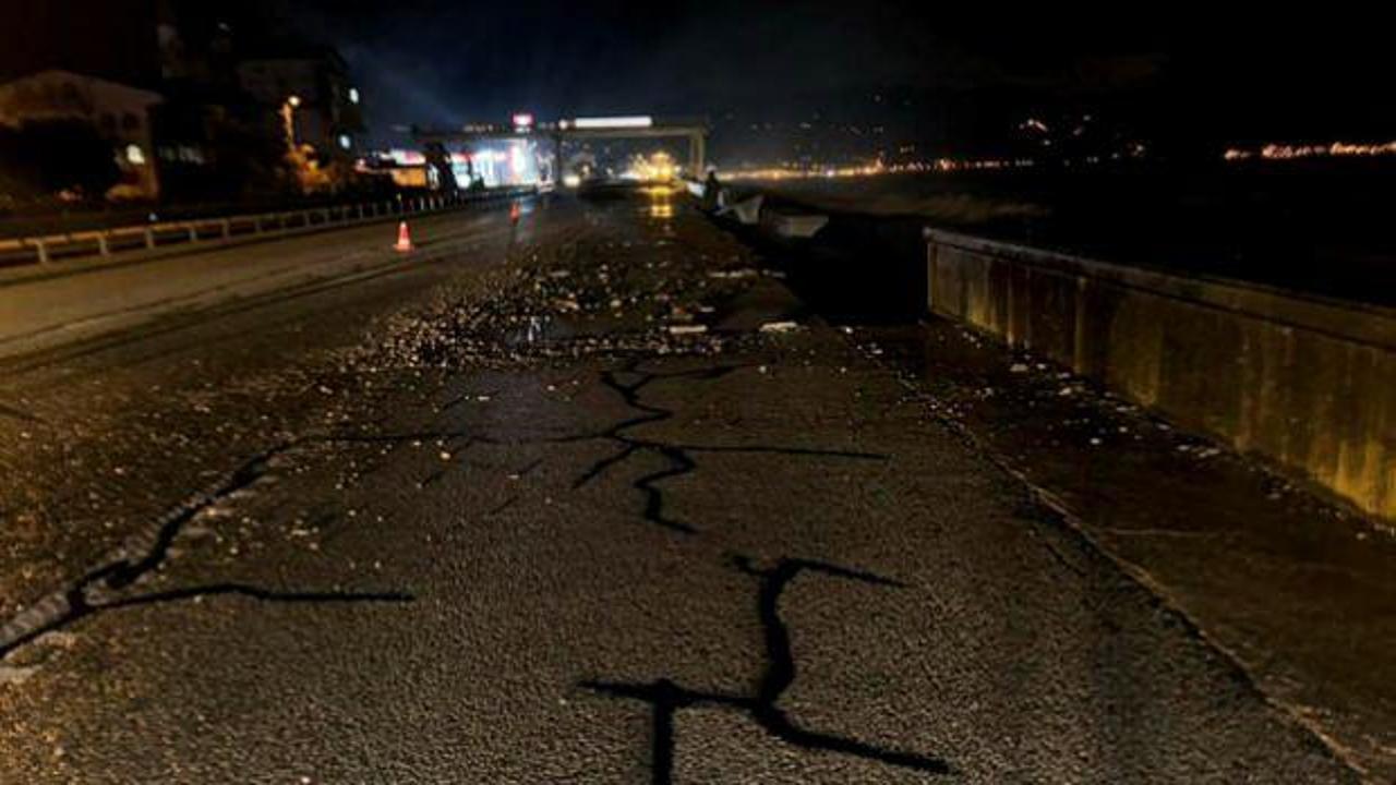 Giresun'da şaşkına çeviren görüntü! Dev çatlaklar oluştu