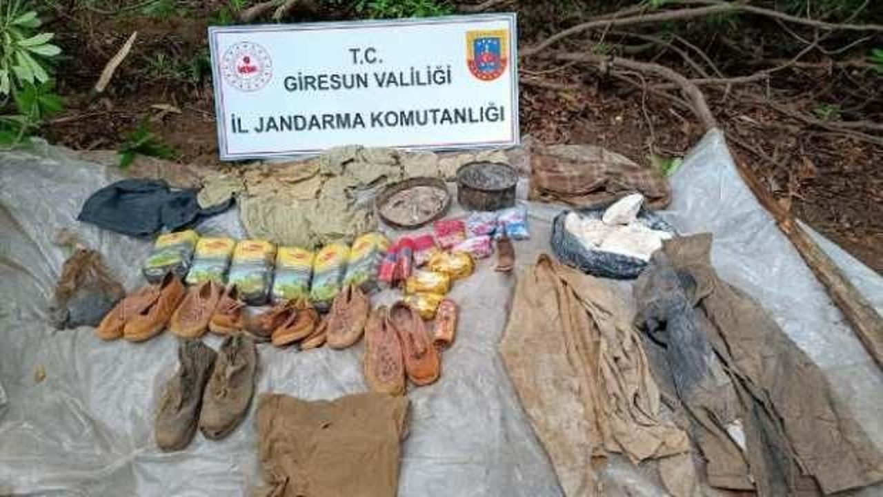 Giresun'da terör örgütüne ait sığınak bulundu