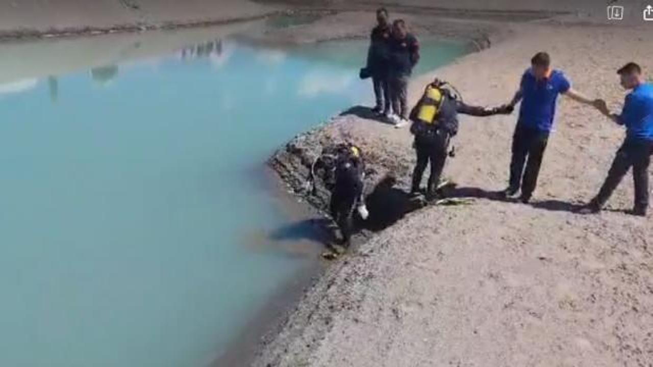 Gölete giren gencin cansız bedeni çıkarıldı