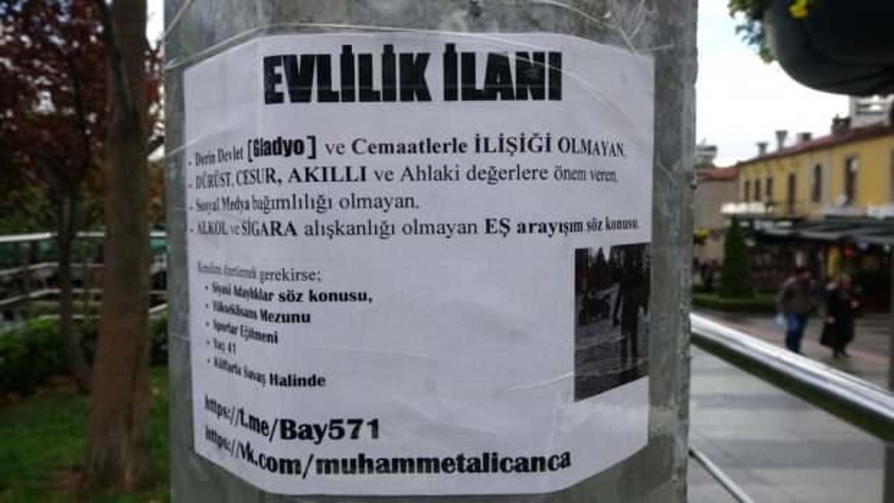 Görenler dönüp tekrar okuyor: Hayatının aşkını ilanla arıyor, gören şaşırıyor