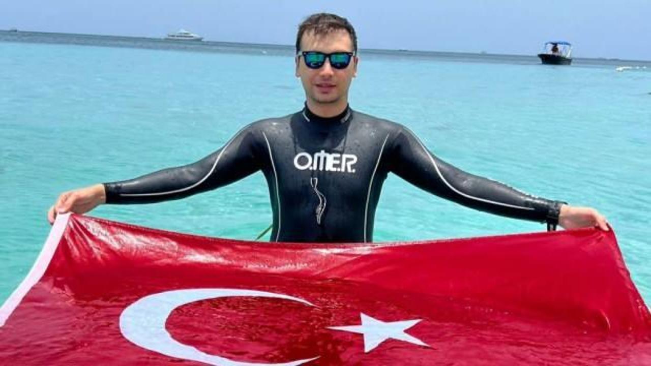 Görkem Gedik'ten Serbest Dalış rekoru