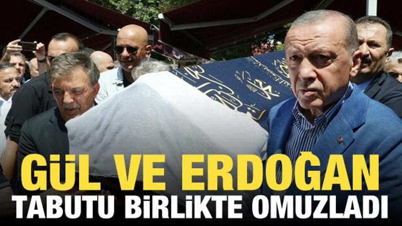 Gül ve Erdoğan tabutu birlikte omuzladı