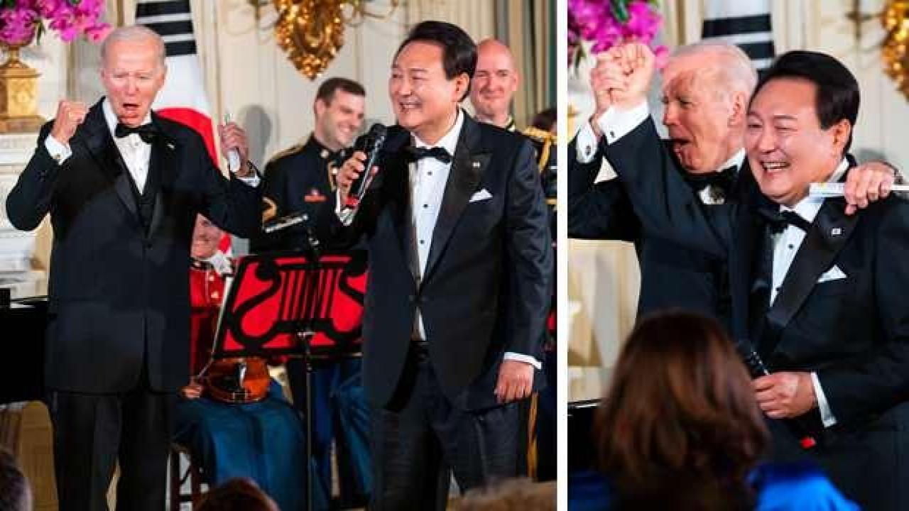 Güney Kore liderinden Biden'a serenat
