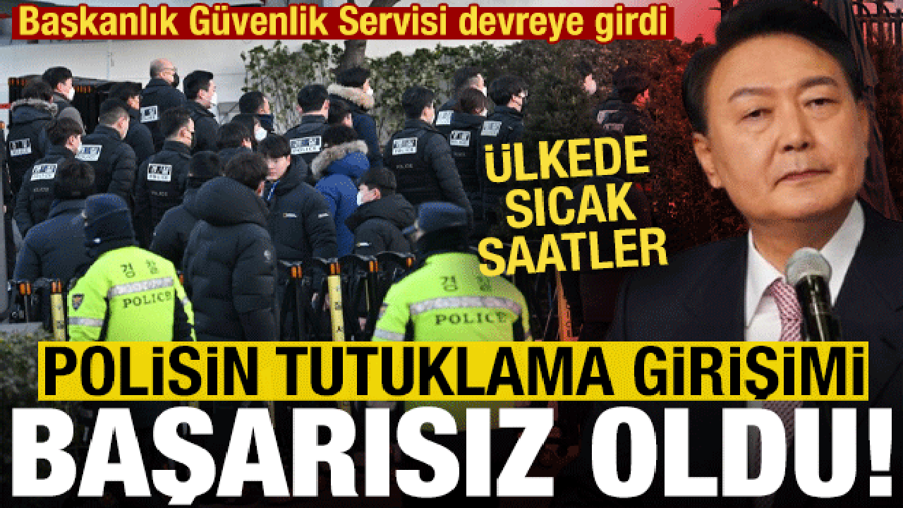 Güney Kore'de sıcak saatler: Polisin tutuklama girişimi başarısız oldu!
