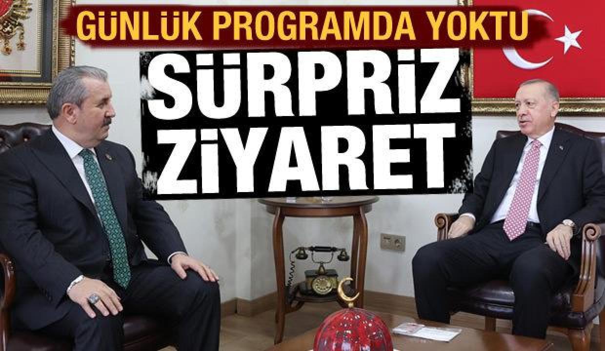 Günlük programda yoktu: Erdoğan'dan BBP lideri Destici'ye sürpriz ziyaret