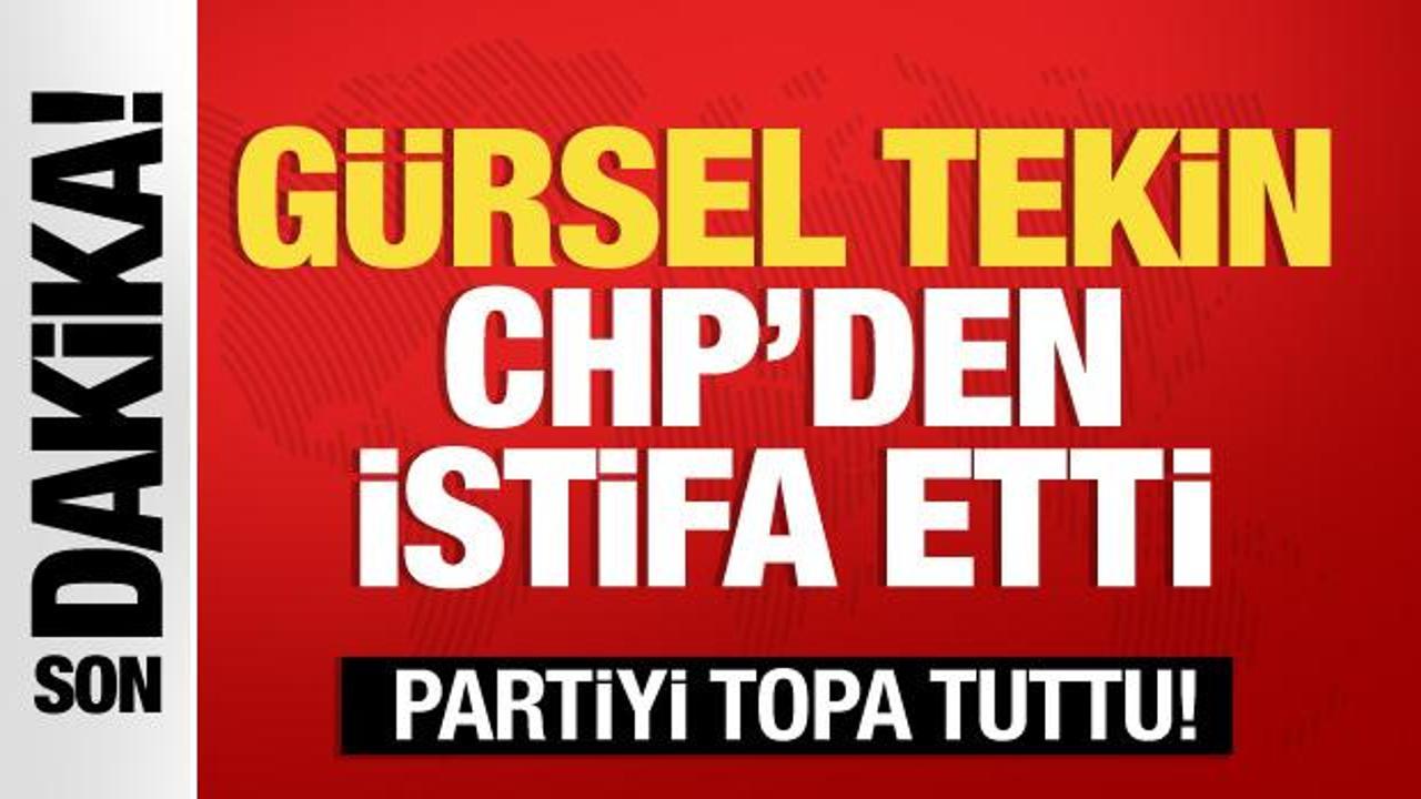 Gürsel Tekin CHP'den istifa etti