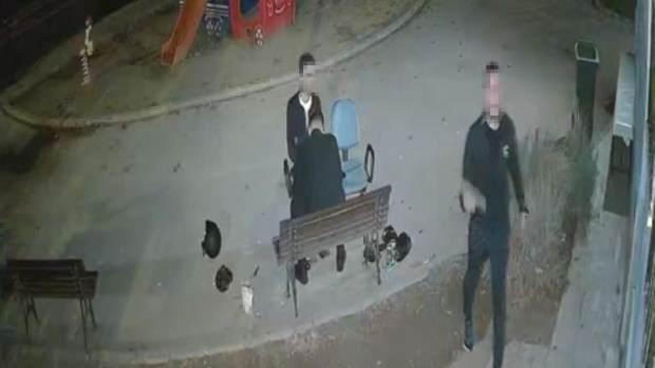 Güvenlik kamerasını 'Rahatsız etmeye hakkı yok' deyip taşla kırdı