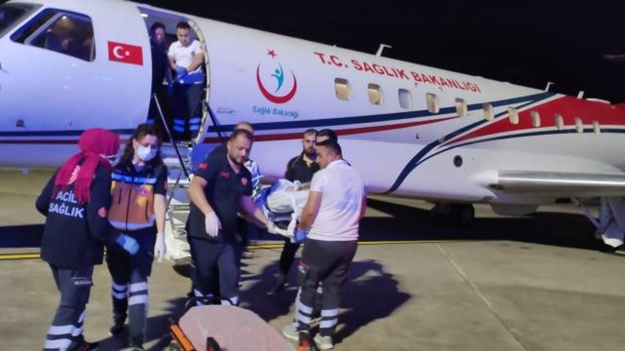 Hac için gittiği Arabistan'da rahatsızlandı, ambulans uçakla Türkiye'ye getirildi