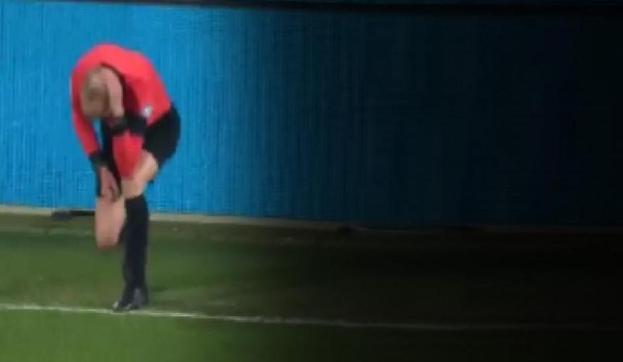 Hakemin başına bardak isabet etti, Gladbach maçı yarıda kaldı