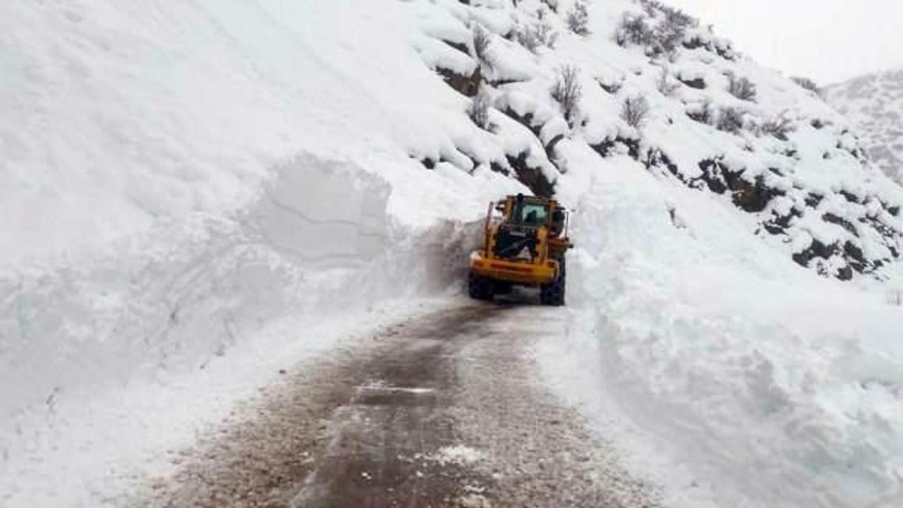 Hakkari'de çığ düşmesi nedeniyle 2 köyün yolu kapandı