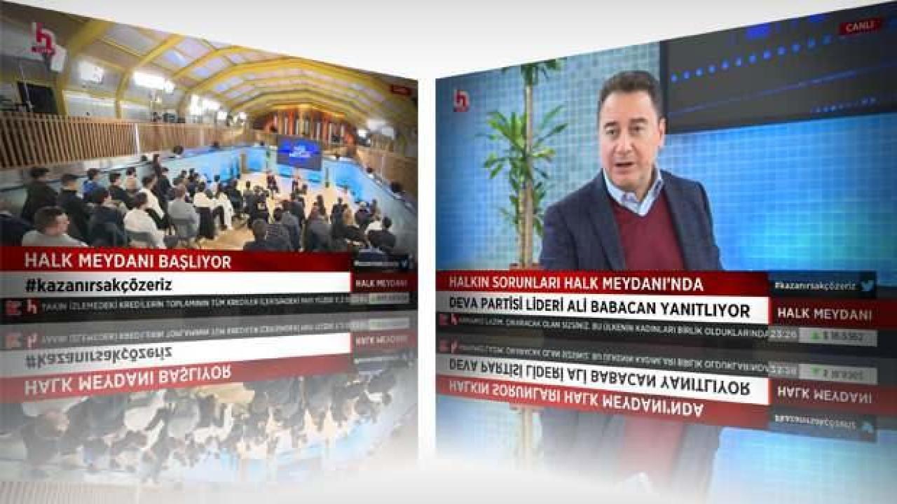 Halk TV, Ali Babacan'ı boş havuzda ekrana çıkardı