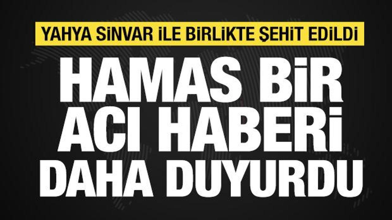 Hamas duyurdu: Mahmud Hamdan da Yahya Sinvar ile birlikte şehit edildi