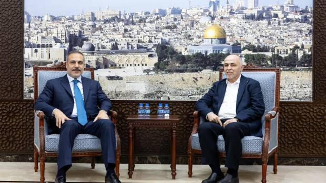 Hamas üyeleriyle görüşen Dışişleri Bakanı Hakan Fidan'dan fotoğraflı mesaj