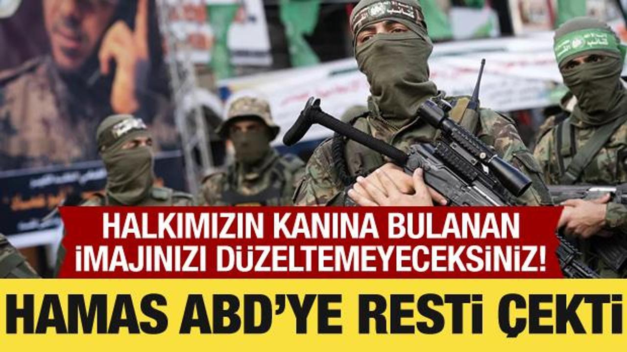 Hamas'tan ABD açıklaması: Halkımızın kanına bulanan imajını düzeltemeyecek