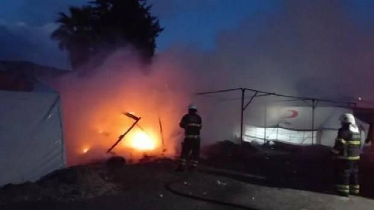 Hatay'da çadır kentte çıkan yangın söndürüldü