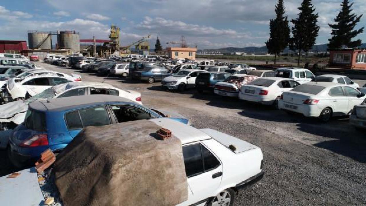 Hatay'da hasar gören araçların tespitine başlandı