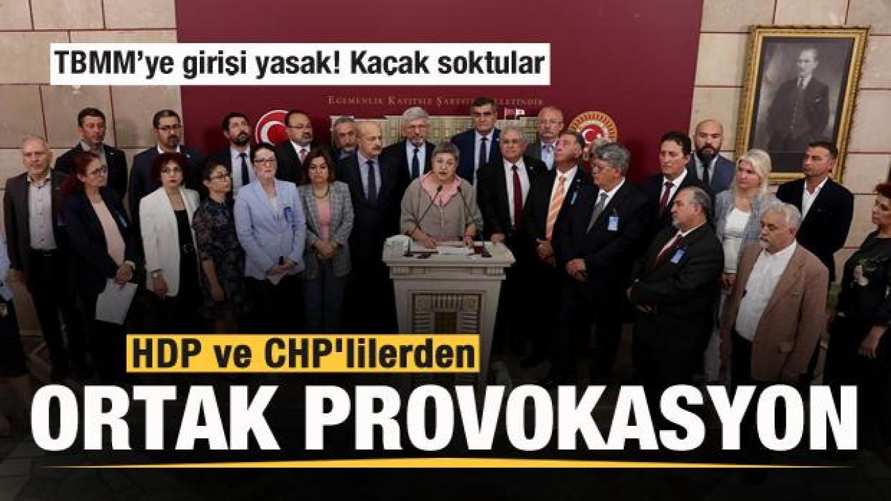 HDP ve CHP'lilerden ortak provokasyon! Meclis'e kaçak soktular