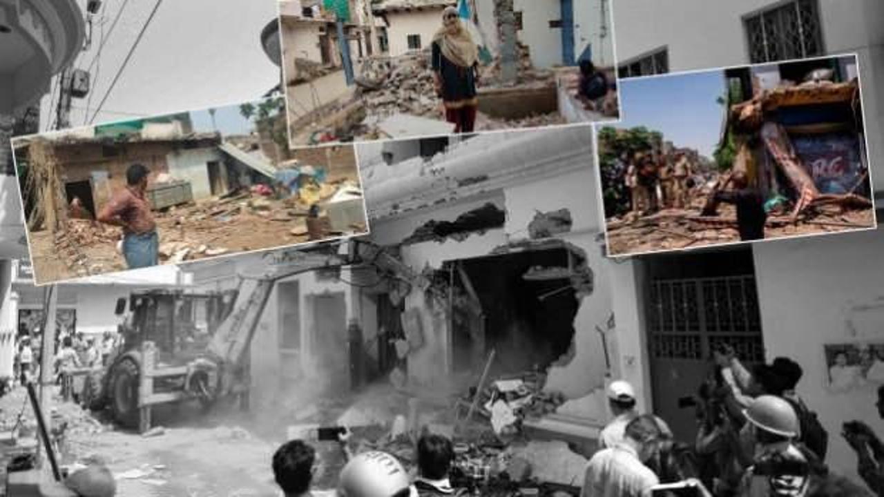 Hindistan'da Müslümanlar, evleri yıkılarak 