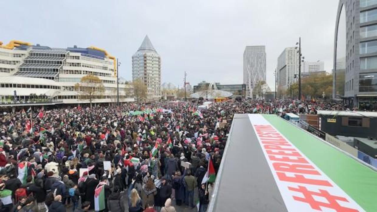 Hollanda'da Filistin'e büyük destek