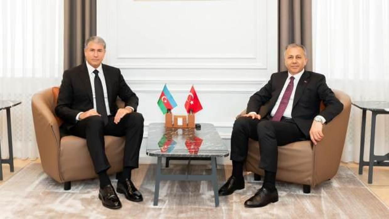 İçişleri Bakanı Yerlikaya, Azerbaycanlı mevkidaşı Eyvazov'la görüştü