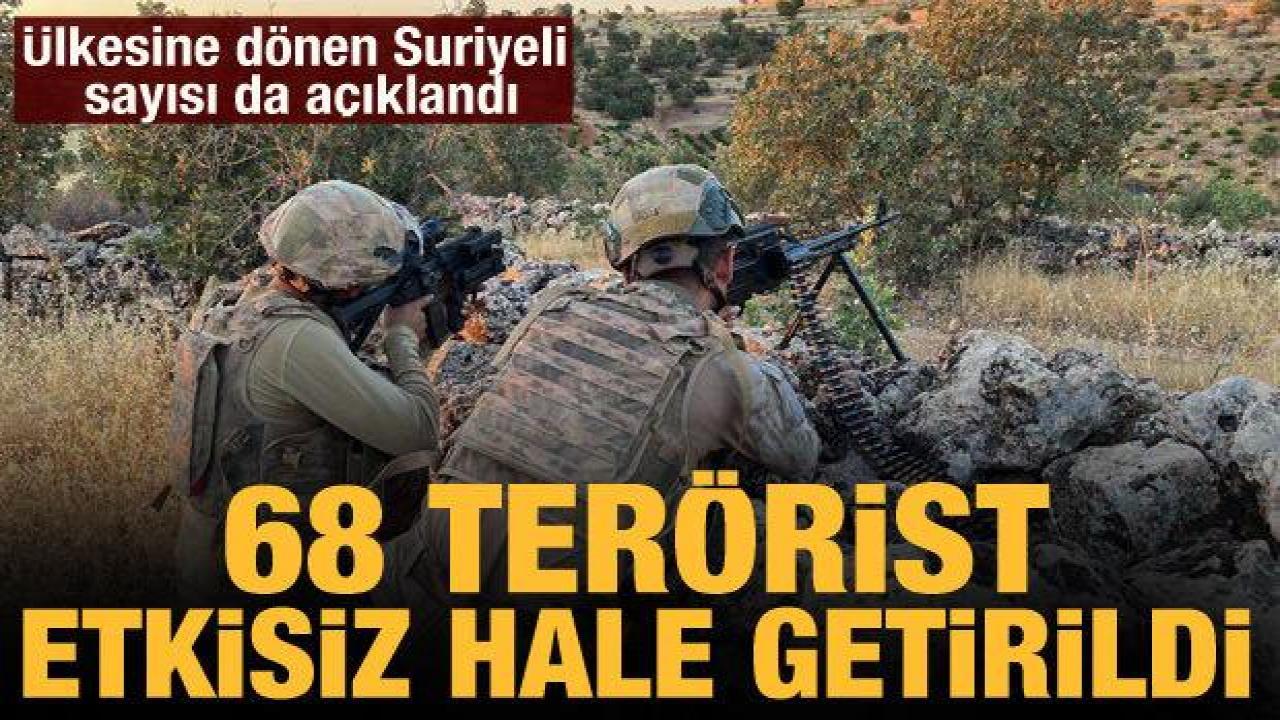 İçişleri Bakanlığı: Bir ayda 68 terörist etkisiz hale getirildi